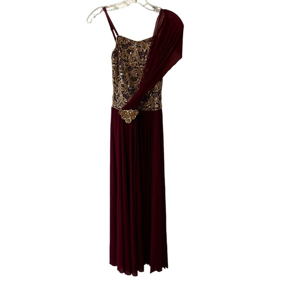 Revolution Girls Costume Dance Ice skating dress burgundy small adult size - Picture 2 of 16